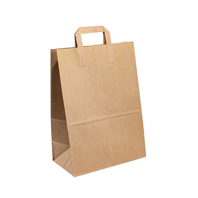 Foldable Grocery Supermarket Small Flat Handle Paper Bag