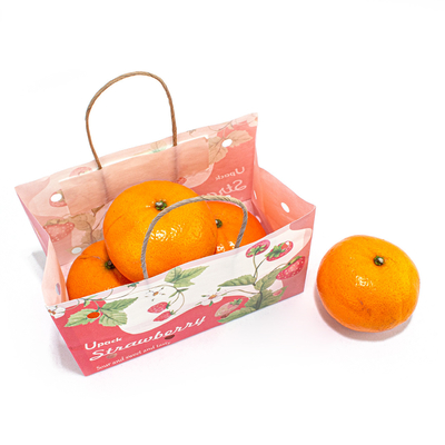 100gsm 150gsm Small Paper Food Bags Sustainable Recyclable With Handle