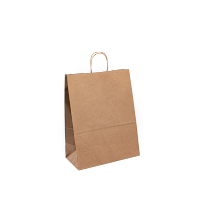 Medium Kraft Paper T Shirt Bags Recyclable With Twisted Rope Handle