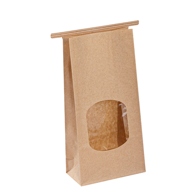 Biodegradable Brown Paper Bags Without Handles Compostable For Coffee Bean