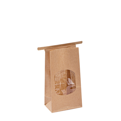 Eco Friendly Kraft Paper Packing Bags , Brown Craft Bags FDA SGS Certifications
