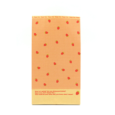 Food Grade Thin Kraft Paper Packing Bags With UV Coating Embossing Finishing