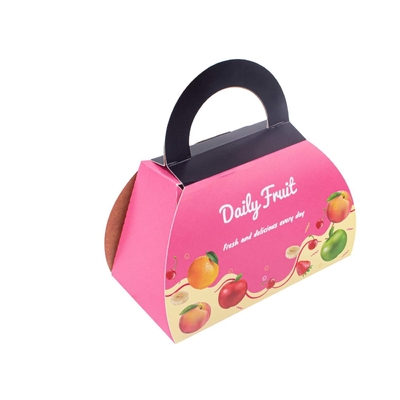 Oilproof Paper Take Away Boxes , Waterproof Apple Gift Box Packaging
