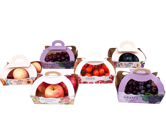 Compostable Apple Packing Boxes , Recyclable Fruit And Vegetable Gift Box