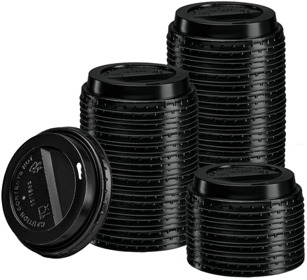 Non Smell Disposable Plastic Lids , Compostable Cup Lids For Paper Cups