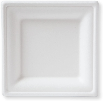 Greaseproof Rectangle Paper Plates , Recyclable Cardboard Food Trays