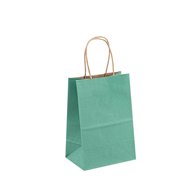 Logo Printed Paper Carrier Bags With Twisted Handles For Shopping