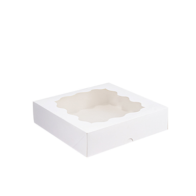 60gsm White Cardboard Food Container Paper Box Compostable With Clear Window