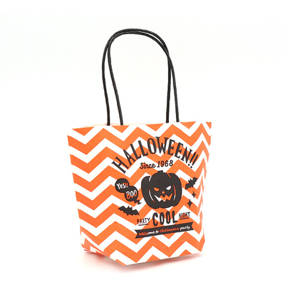 Biodegradable Handle Paper Bags White Colour FSC FDA Certificate